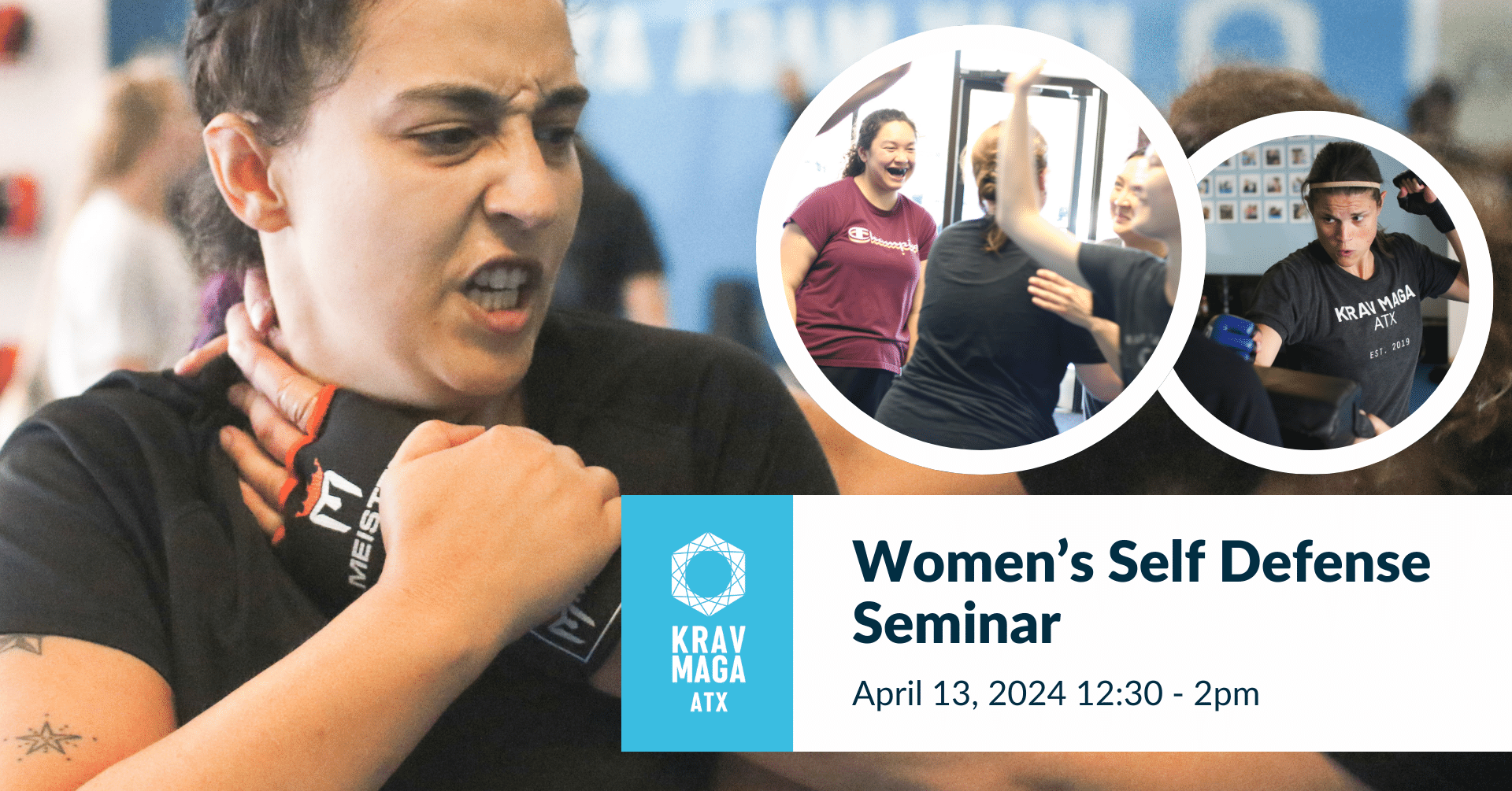 Women Self Defense Seminar April 13 2024 12:30 to 2pm